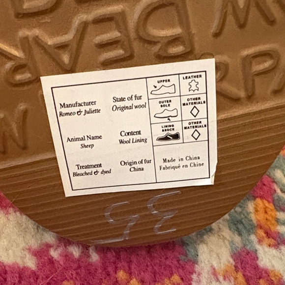 BearPaw Brown Boots with Cream Fur and Ribbon - Picture 5 of 6